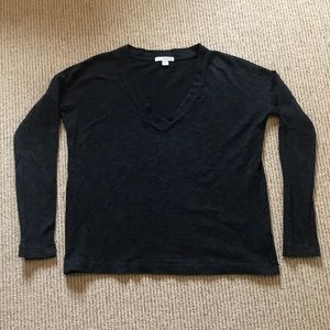 James Perse Charcoal Gray Long Sleeve Top size 1